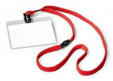 Бейдж Durable 8139-03 60х90мм горизонтальный шнур:красный текстильный ПВХ (упак.:10шт)