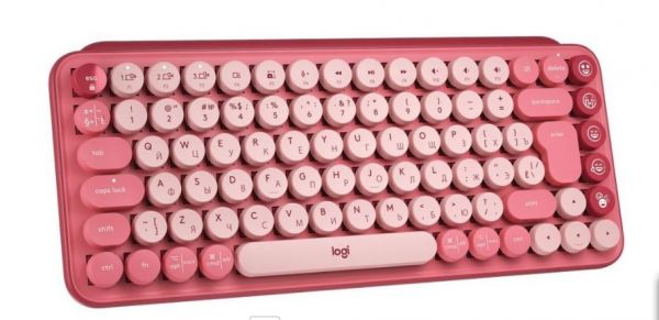 Клавиатура Logitech POP Keys механическая розовый/красный розовый/красный